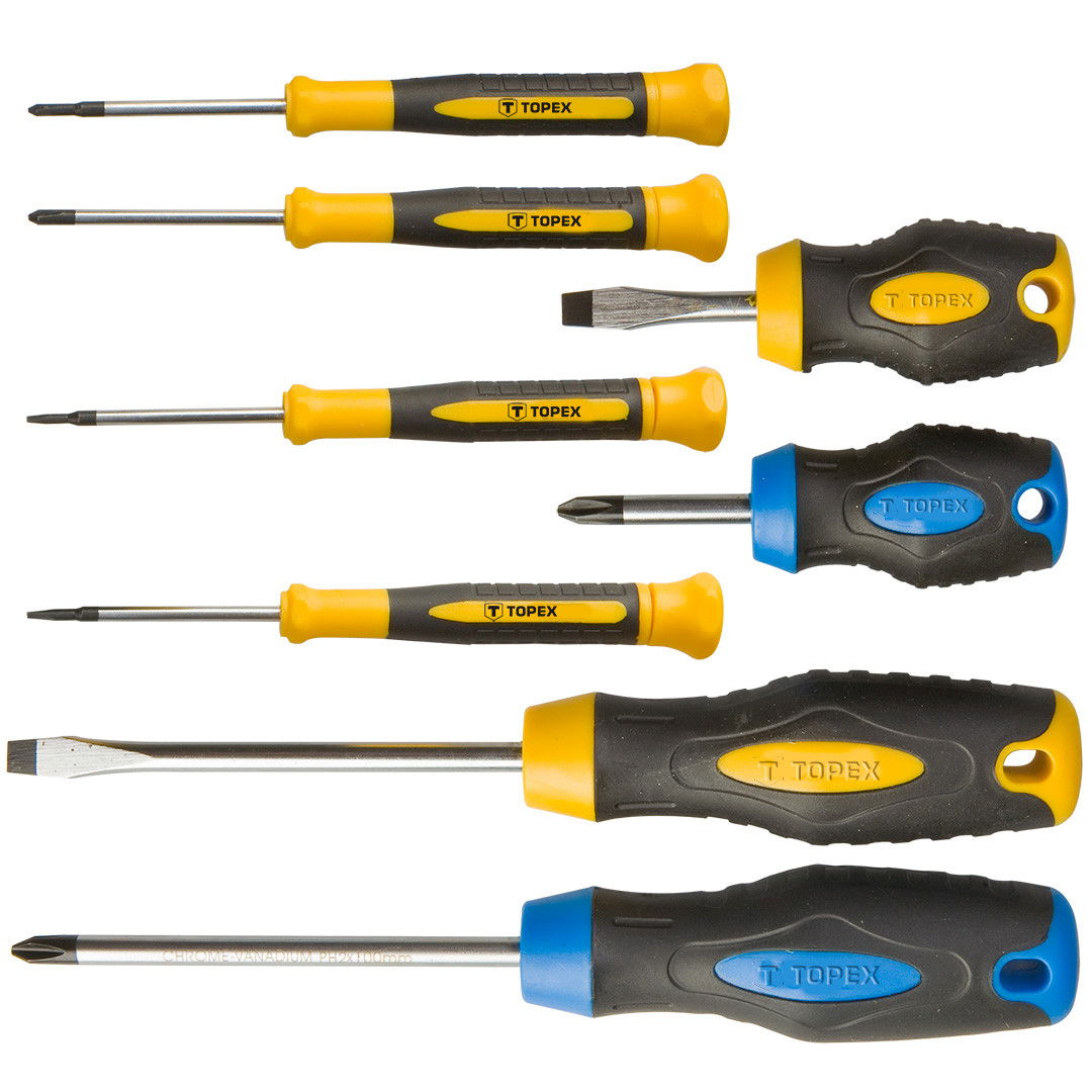 Topex 39D888 csavarhúzó készlet, CrV acél, 8 részes termék fő termékképe
