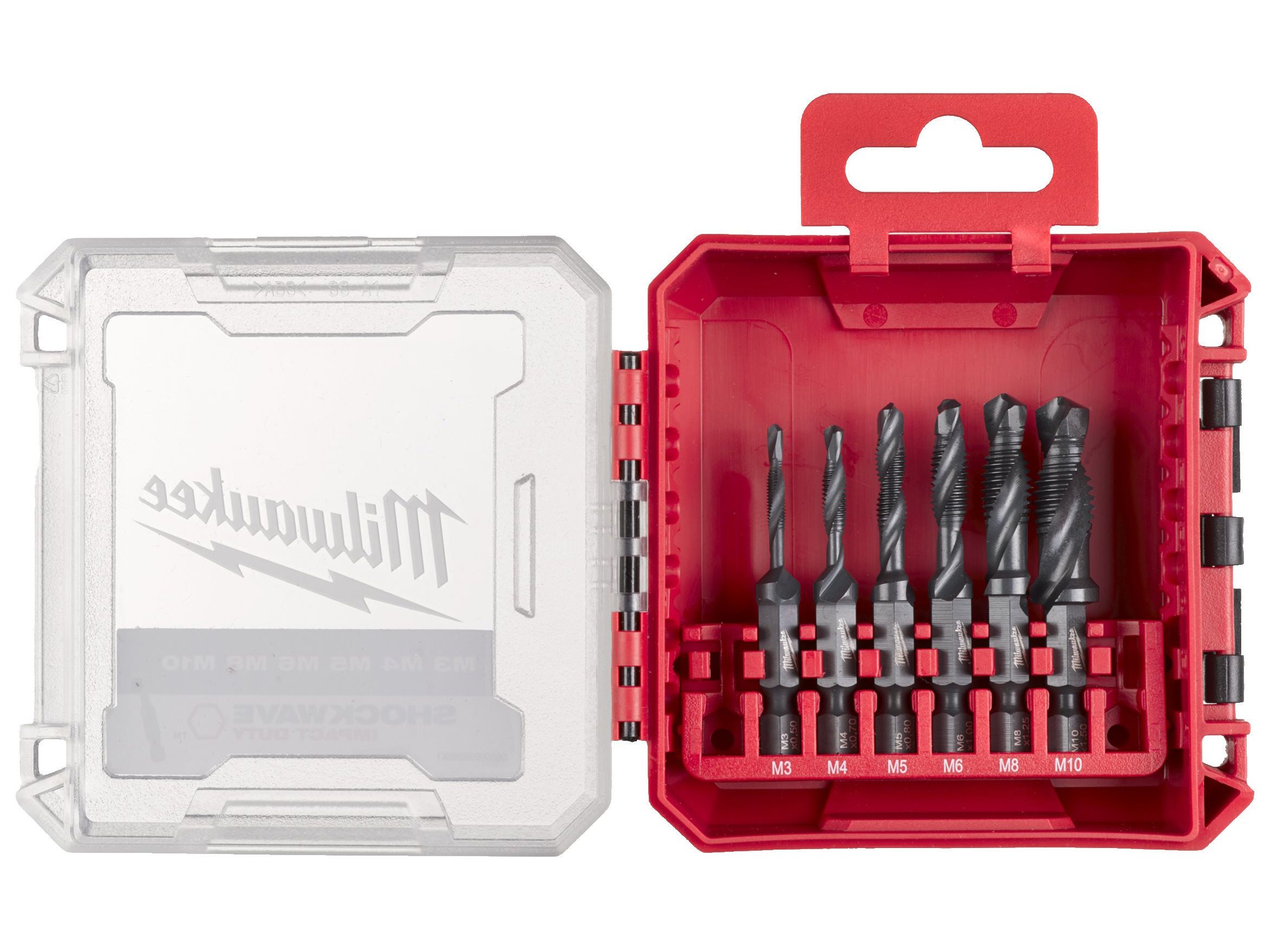 Milwaukee HSS-G 3 az 1-ben kombinált menetfúró készlet, 1/4" hatszög befogás, 6 darabos termék fő termékképe